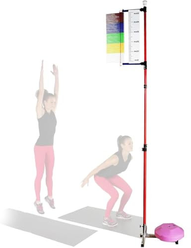 CYMYYDS Vertikaler Sprungtester 3.9–11.5 Fuß Volleyball-Trainingshilfe Mit Stabiler Basis, Vertikaler Sprungtester Für Körperliches Training, Sprunghöhen-Reha-Ausrüstung