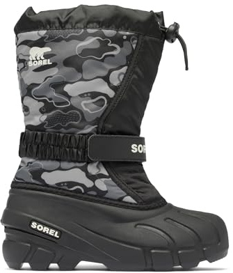 SOREL Children's Flurry Boot - Black, Quarry - 9