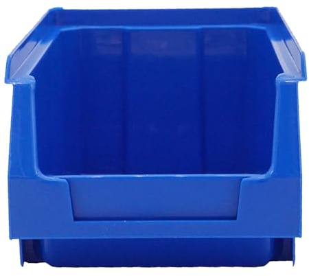 D2D | 10 Stück Sichtboxen Größe (L/B/H): 170 x 100 x 80 mm, Volumen 0,8l Polypropylen (PP) - Farbe: Blau - Stapelbares Schubfach Lagerbox