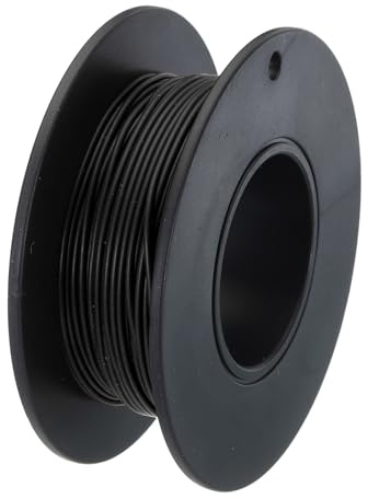 QUARKZMAN 30AWG Kabel Elektrischer Draht 0,05 mm² Verzinntes Kupferkabel 15 Meter, Stromkabel Hohe Temperatur Leitung Erdkabel Litzenkabel Verlängerungskabel für Kfz Kabelkanal, Schwarz | Elektrisches Kabel, 30 Gauge, hohe Temperatur, für Autos, elektrische Geräte