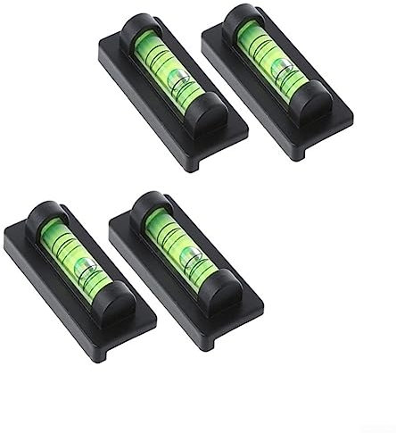 Umfassender magnetischer Wasserwaage, Winkelmesser, kleines und tragbares Nivellierwerkzeug, röhrenförmig, 4-teiliges Set, perfekt zum Nivellieren von Kreuzstichrahmen und Bilderrahmen
