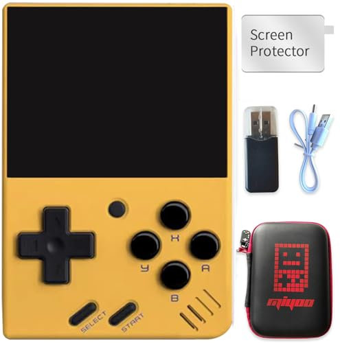 Consola de Juegos Retro, Consola de Videojuegos portátil de Mano, Pantalla IPS de 2.8 Pulgadas, Pantalla de resolución de 750 x 560 con Tarjeta de 64 GB, más de 7000 Juegos, Sistema