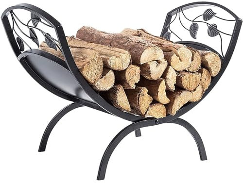 MYVVKIA Estante para leña de Arco, Estante para Troncos fácil de Montar, Estante para Madera Interior/Exterior para leña/Troncos/Madera/encendidos
