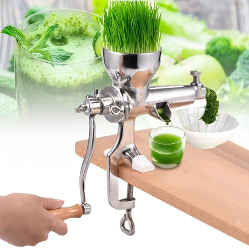 Spremiagrumi manuale in acciaio inox Wheatgrass a manovella per grano erba verdura e frutta morbida