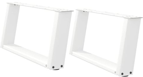 vidaXL Couchtischbeine U-Form 2 Stk. Weiß 70x(30-31) cm Stahl