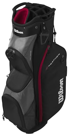 Wilson Feather Cartbag, Schwarz/Grau/Rot
