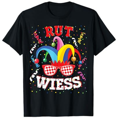 Köln Rut und Wiess Rot Weiss Karneval Outfit Kölsch Kostüm T-Shirt