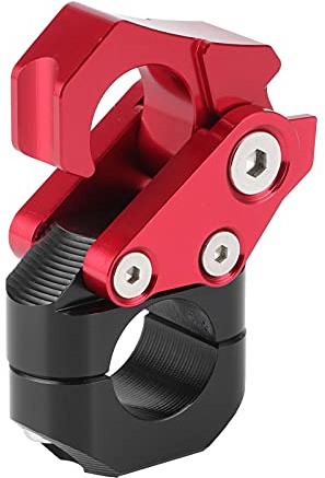 ZAICOLER Helmhaken, Faltbarer Haken Helmgepäckaufhänger Helmhalter Am Motorrad Motorradhelmhaken Universal für 0,86 Zoll Motorradlenker (Rot)