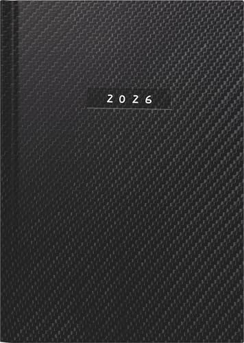 rido/idé Buchkalender Mod. futura 2 2026 „Carbon“ | A5, Kunstleder