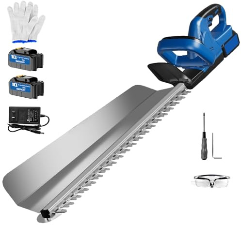 Cortasetos eléctrico inalámbrico, longitud de la hoja, cortador ajustable con batería, ideal para setos, ramas, arbustos y ramitas