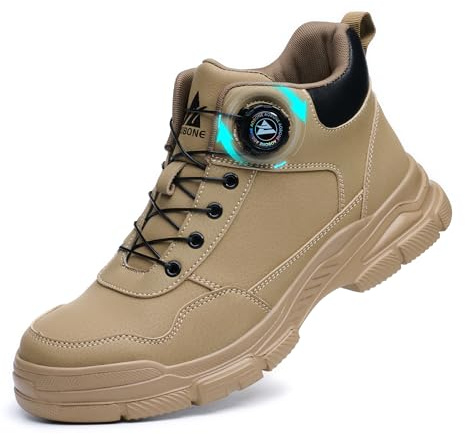 AOACOEBN Chaussures de Sécurité Hommes Femmes Imperméable Bottines de Travail Légère Antidérapant Bottines de Sécurité avec Embout en Acier Baskets Chantier Confortable