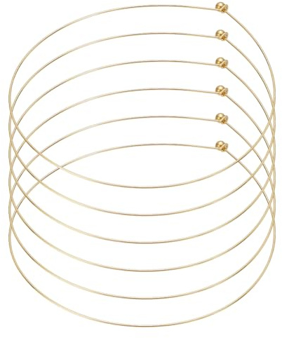 UNICRAFTALE Collier Ras du Cou Ouvert en Fil Doré pour Femme Bijou Simple en Métal Idéal Comme Cadeau