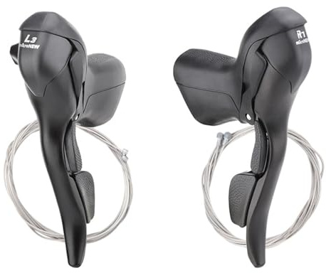 Dottduya Bremshebel Fahrrad Schalthebel Duals Control-Radfahren 3x7 8 9 10 Gang-Schaltung Fahrrad Duals Control Hebel Rennrad Schalthebel Kompatibel für Lenker