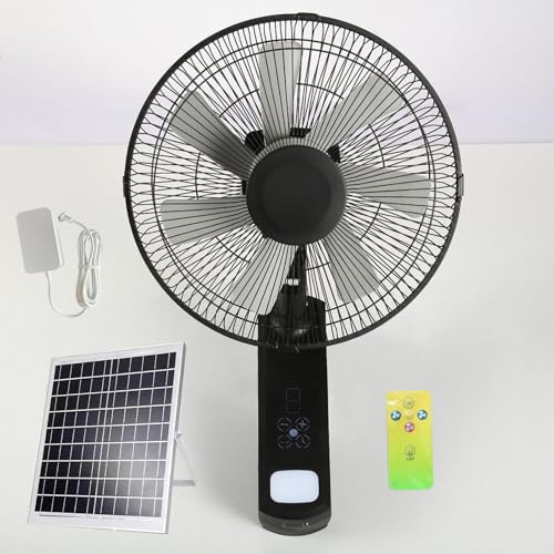 Wandventilator mit Fernbedienung, verstellbarer Neigung und dimmbarer Hochgeschwindigkeits-Industrieventilator für Außenbereich, Terrasse, Garage und gewerbliche Nutzung