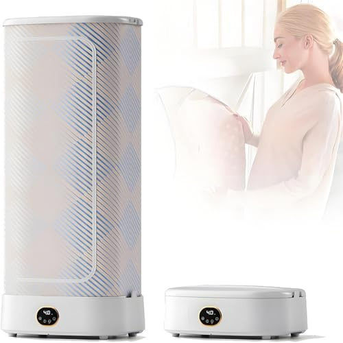 Asciugatrice a vapore portatile, macchina da stiro automatica, macchina per stirare e stirare i vestiti, circolazione dell'aria calda a 360°, temporizzazione intelligente, per camicie e pantaloni