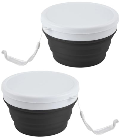 2 cuencos plegables de silicona portátiles de 950 ml, cuencos de ensalada que ahorran espacio para el hogar, herramienta de cocina, cuenco plegable de silicona duradero