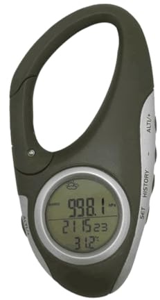 SOPOTUTU Thermometer Accurate Temperature Measurement Altimeter Handheld Carabiner and Lightweight Abs Material with Mountain Climbing Outdoor Hiking Accessory