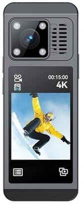 Action Camera, Action Camera 360 gradi panoramica Thumb Sport Camera Motocicletta stabilizzazione Bodycam Videocamera indossabile,per Ciclismo, Moto
