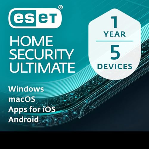 ESET HOME Security Ultimate 2026 | 5 Devices | 1 Year | Antivirus, Identity Protection, VPN, Firewall, Secure Data Encryption, Ransomware Remediation included | Activation Code by Post