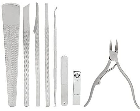 Luocute Kit di Coltelli per Pedicure 10 Pezzi, Strumenti per la Cura delle Unghie in Acciaio Inossidabile per Rimozione di Calli e Pelle Morta di Unghie Incarnite con Coltelli