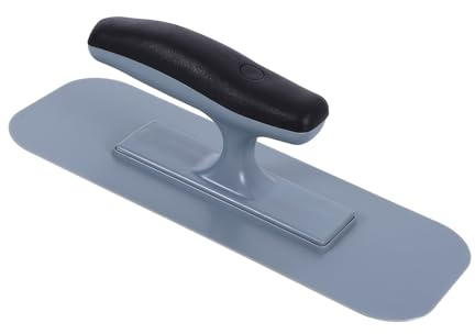 Hemobllo Cazzuola per Finitura Piatta in Plastica Bordo Arrotondato, Strumento Versatile per Intonacatura e Rifinitura Edile, Impugnatura Ergonomica per Lavori di Lisciatura e Stesura