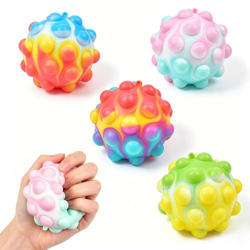 4 Stück Stressbälle, Antistressball, Knautschball, Wutball für Kinder | Knetball für Hände Therapie, Anti Stress Spielzeug für Kinder und Erwachsene