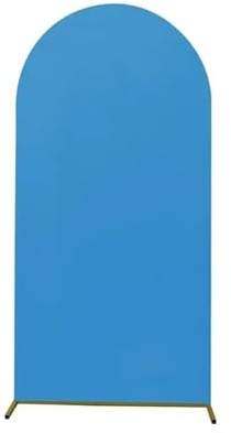 Bröllopsbågsöverdrag bakgrundsduk med båge för bröllopsdekoration, mycket elastisk, för födelsedagsfester, ceremonier och banketter (blå, 200 x 100 cm)