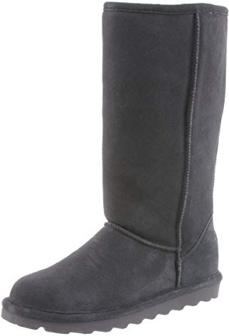 BEARPAW Damen Elle Tall, Hickory II Wildleder, 41 EU | Kinder-Schlupfstiefel mit Reißverschluss für einfaches Tragen, bequemer Winterstiefel für Kinder, mehrere Farben und Größen