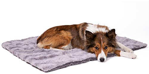 CopcoPet Hundedecke Cheyenne 85 x 65cm, Grau, waschbare Fleecedecke Hund, dicht gewebte Tierdecke, kuscheliger Schlafplatz für Hunde & Katzen