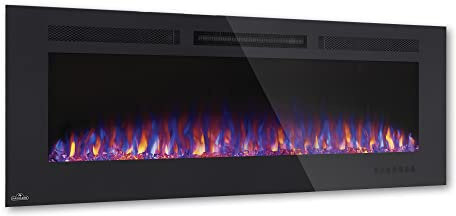 Napoleon Premium Fire – Allure™ Phantom-serien (60) – elektrisk eldstad, öppen spis och väggkamin, 3D LED-flamma & inkl. fjärrkontroll – svart