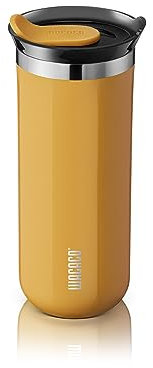 WACACO Octaroma Grande Vakuumisolierte Kaffeebecher, 15 fl oz (435ml), Doppelwandiger Edelstahl-Reisebecher mit Trinkdeckel, Gelb