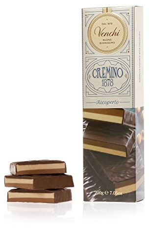 Venchi - Barra de Chocolate Doble Sabor Cremino, 200 g, Sin Gluten, Sin Colorantes y Sin Conservantes