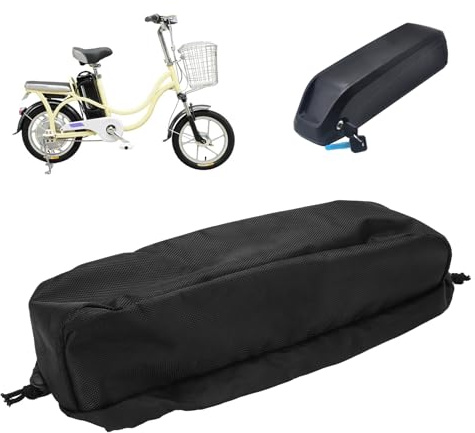 ANKROYU E-Bike Battery Protective Cover, Waterproof Lithium Battery Protection Bag, Anti Mud Dustproof Protection Cover for Electric Bike Li-ion Battery, Ebike Accessories