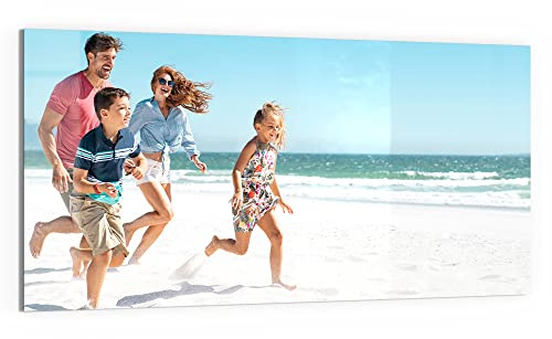 DEQORI personalisierte Glas-Magnettafel | 100x50 cm mit Foto | eigenes Bild | Memo-Board aus Glas | Magnetboard inkl. Magnete, Stift & Tuch für Küche & Büro | Tafel magnetisch & beschreibbar