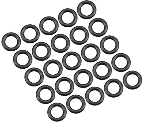 QUARKZMAN 12mm x 7mm x 2.5mm Nitrilkautschuk O-Ringe x 50 Stücke Rund Dichtungsscheibe für Wasserhahn Klempner Reparatur Dichtung Verbindung [Schwarz]