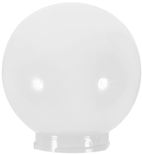 DOITOOL 6-Inch Acrylic Globe Lampshade White Spherical Replacement Cover for Outdoor Wall Light Porch Post Lamp