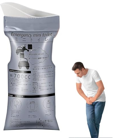 Sacchetti per orinatoio da viaggio, 700 ml, portatili, usa e getta, per viaggi, campeggio, auto e uso all'aperto, soluzione compatta e pieghevole per bambini, comoda igiene e igiene per qualsiasi