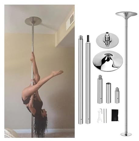 MMDXDLX Barra Pole Dance Barra de Baile for Ejercicio físico, Barra de Baile portátil y extraíble for Gimnasio, Bar, Club en casa, Altura Ajustable(2.7M-2.9M(9ft-9.4ft))