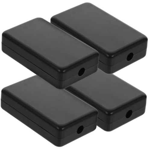 4pcs Black Plastic Junction Box for Outdoor Lighting Applications