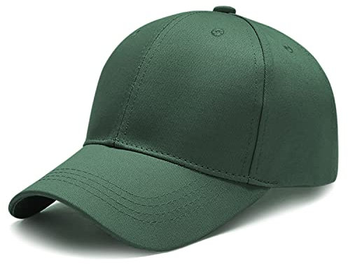 Breampot Baseball Cap Herren Damen Unisex Kappe Verstellbar Baseboard Baseballkappe Mütze Outdoor Baseballkappe (Dunkelgrün)