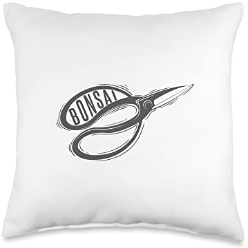 Bonsai Scissors Garden Art Japan Throw Pillow