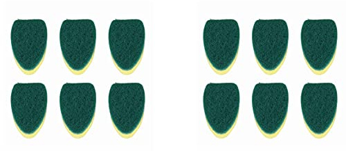 Gathukila 12 Pack Dish Refills Sponge Heads, Dish Brush Replacement Sponge Dish Pads for Kitchen Cleaning Brush