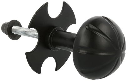 MS Beschläge Pomo fijo para puerta de casa, color negro mate, pomo para puerta de entrada (diseño 2)