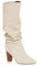 Coutgo Damen kniehohe Stiefel, weite Wade, Kätzchenabsatz, spitzer Zehenbereich, lange Stiefel, Winterschuhe, Z-weiß, 37.5 EU