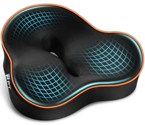 POOTACK Cojin Silla Oficina, Espuma Memoria Cojín, Cojín de Espuma Viscoelástica, Almohada Antideslizante para Sentarse en Gaming, Cojin Asiento Coche