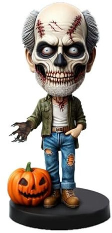 mydedor Individueller Wackelkopf für Halloween, personalisierter Wackelkopf für den ganzen Kopf, handgefertigte Wackelköpfe für Halloween, gruselige Anlässe, Dekoration oder einzigartige Geschenke für