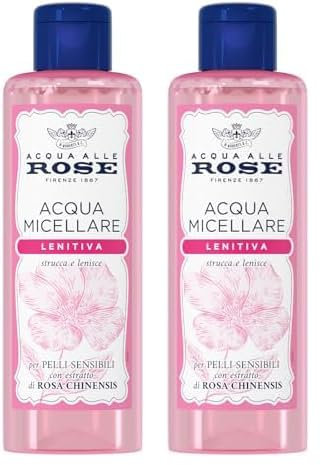 Acqua alle Rose Acqua Micellare Lenitiva per Pelli Sensibili, 200ml (Confezione da 2)