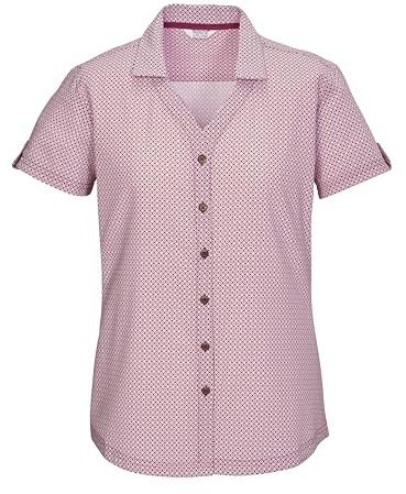 Killtec dam funktionell blus kortärmad/blus KOS 46 WMN WVN SHRT, Beaujolais, 40, 42842-000