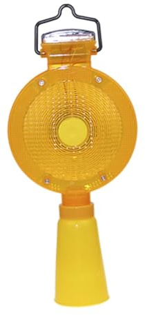 Fenteer Feu D'Avertissement Solaire Lampe de Signalisation Balise Clignotante Lumière de Sécurité à LED Étanche Haute Visibilité Convient pour Les Chantiers