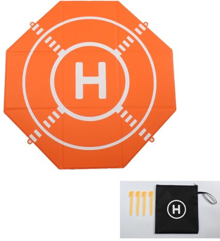 Drohne Landeplatz,20 Zoll Tragbare faltbare,Doppelseitig Wasserdichtes Helipads für DJI Neo/Mini 4 Pro/Mini 4K/Air 3S/Avata 2/Mini 3 Pro/Mavic Air 3/Mavic 2/Holy Stone/FPV Drohne(20-in/51CM Orange)